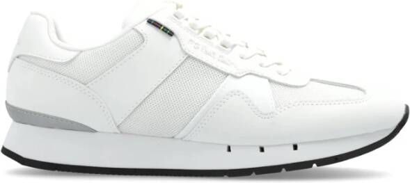PS By Paul Smith Witte Mesh Leren Veterschoenen