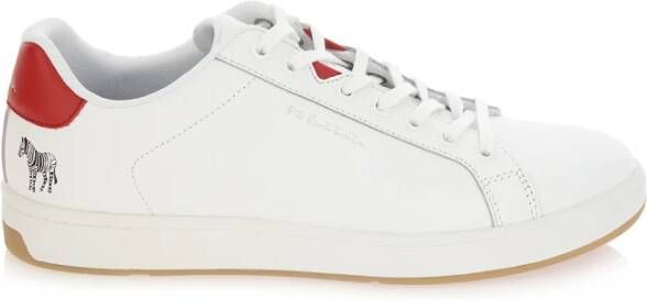 PS By Paul Smith Witte Rode Leren Albany Sneakers