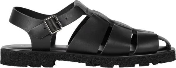 PS By Paul Smith Zwarte Fisher Sandalen met Union Jack zool