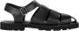 PS By Paul Smith Zwarte Fisher Sandalen met Union Jack zool - Thumbnail 1