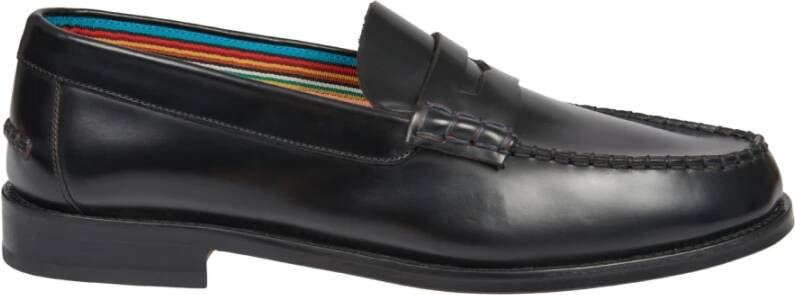 PS By Paul Smith Zwarte Leren Loafer Mocassin Schoenen Black Heren