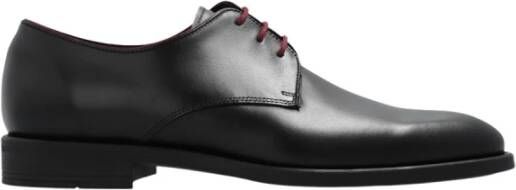 PS By Paul Smith Zwarte Leren Veterschoenen Black Heren
