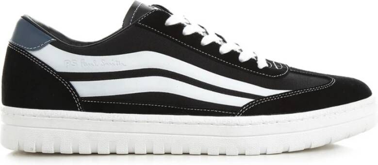 PS By Paul Smith Zwarte Park Trainers met Dubbele Streep Black Heren