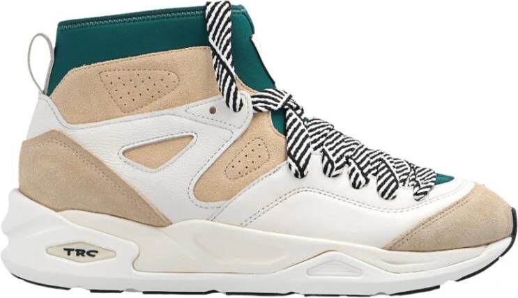 Puma Beige Cream Groen TRC Blaze Mid Ami Sneaker Beige Heren