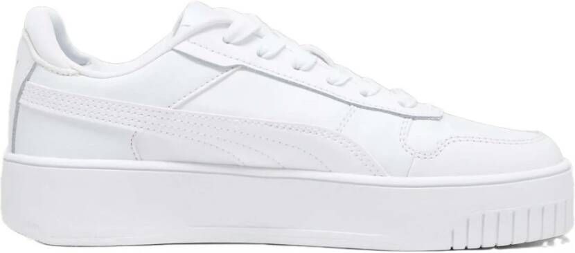 Puma Carina Street leren sneakers wit lila Meisjes Leer Meerkleurig 35.5 - Foto 3