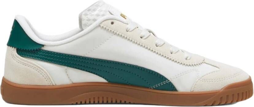 Puma Lage Sneakers Baskets basses Indoor cuir premium blanc