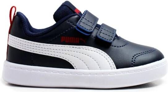 Puma Courtflex Kinderen Marine-Witte Sneakers Blue Heren