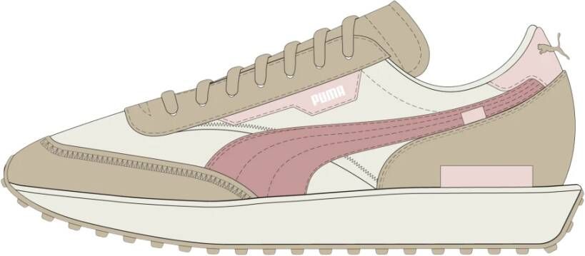 Puma Dames Future Rider Soft Sneakers Beige Dames