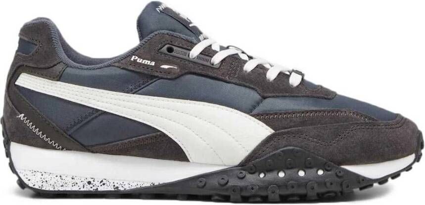 Puma Donkergrijze Platte Rider Sneakers Multicolor
