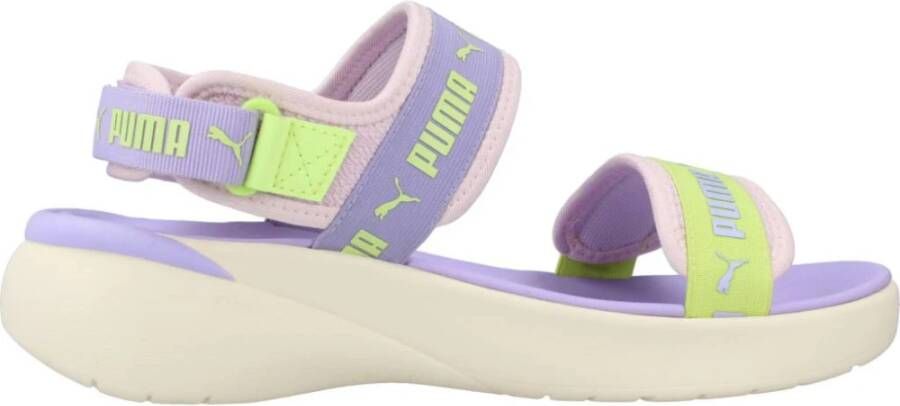 Puma Flat Sandals Purple Dames