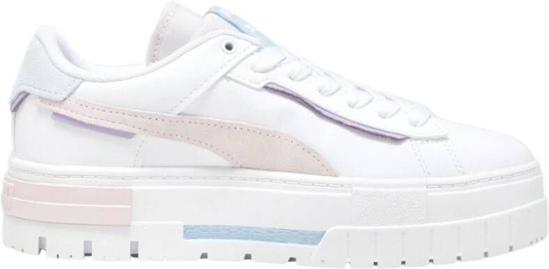 Puma Gecrashte Sneakers voor Vrouwen White Dames