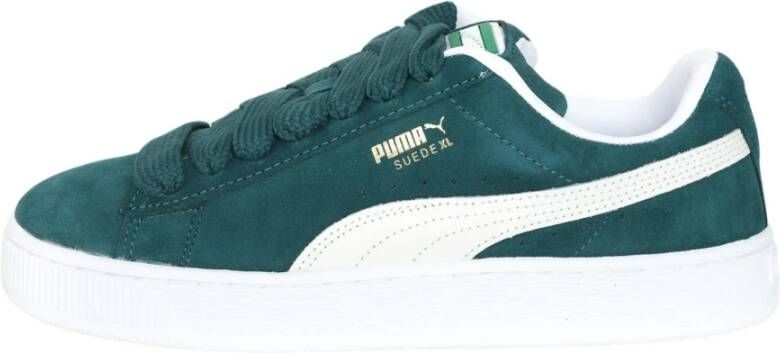 Puma Groene Suede Sneakers Lage Profiel Green