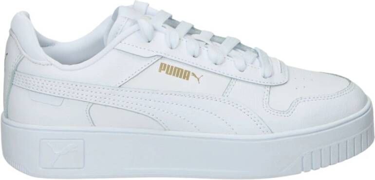 Puma Carina Street leren sneakers wit goud Meisjes Leer Meerkleurig 35.5 - Foto 8