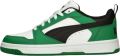 Puma Rebound V6 Lo sneakers wit zwart groen Jongens Meisjes Leer Meerkleurig 26 - Wit