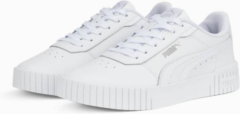 Puma Leren Geperforeerde Sneakers White Dames