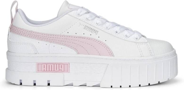 Puma Leren Mayze Sneakers voor Jongeren Wit Dames