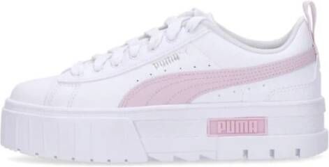 Puma Mayze Lth Sneakers Wit Roze Violet Wit Dames