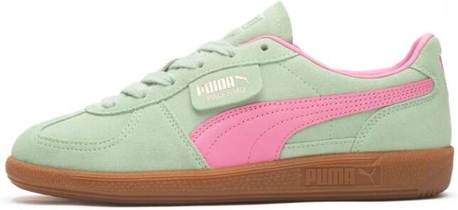 Puma Palermo Fresh Mint Fast Pink Groen Suede Lage sneakers Unisex