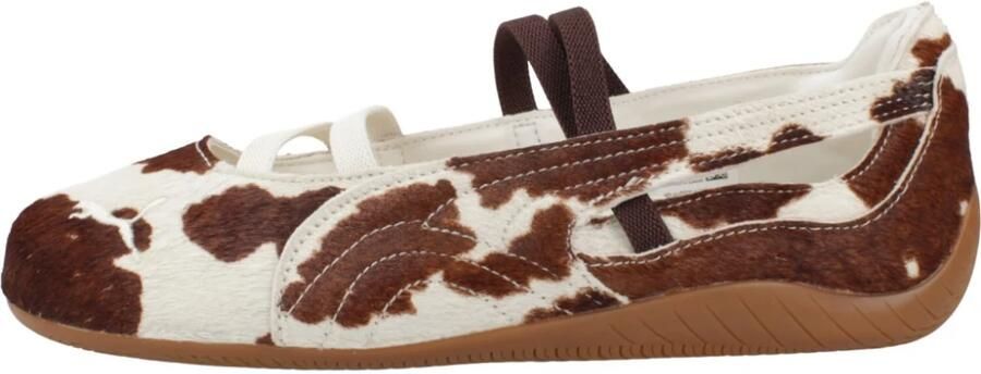 PUMA Ballerina met riempjes 'Speedcat' ecru chocoladebruin