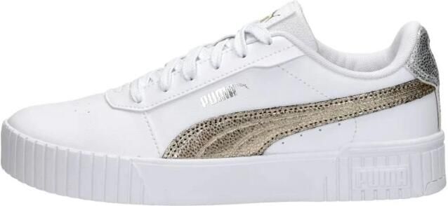 PUMA Carina 2.0 Metallic Shine Dames Sneakers White- Gold- Silver - Foto 4
