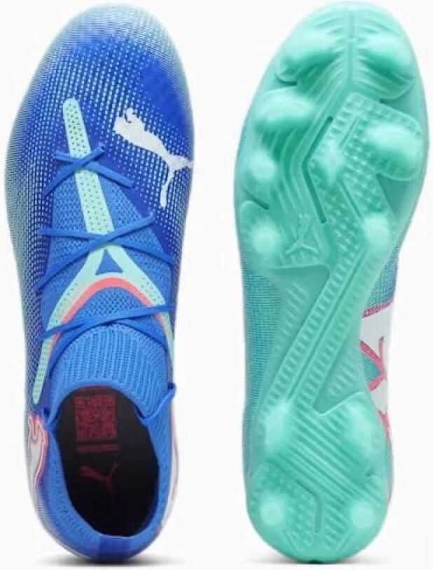 PUMA Future 7 Pro Gras Kunstgras Voetbalschoenen (MG) Blauw Turquoise Wit - Foto 4