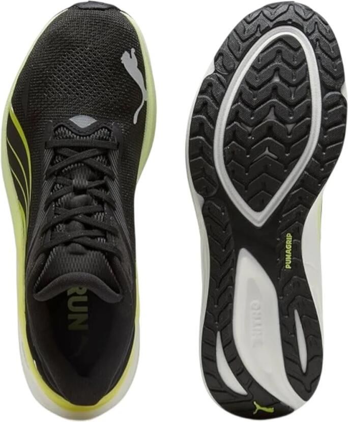 Puma Electrify Nitro mesh hardloopschoenen 4 zwart lichtgroen - Foto 6