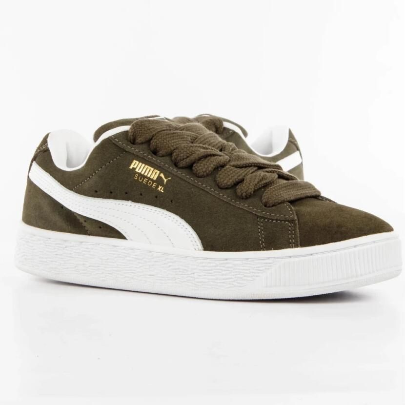 Puma Suede XL dark olive white Groen Suede Lage sneakers Unisex - Foto 6