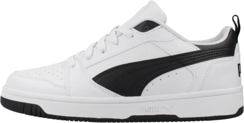 Puma Rebound V6 Lo sneakers wit zwart Jongens Meisjes Imitatieleer Meerkleurig 35.5 - Foto 8