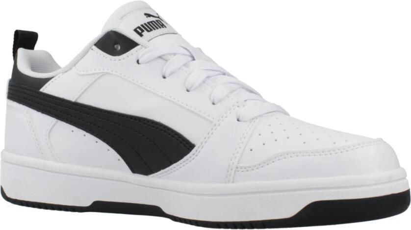 Puma Rebound V6 Lo sneakers wit zwart Jongens Meisjes Imitatieleer Meerkleurig 35.5 - Foto 7