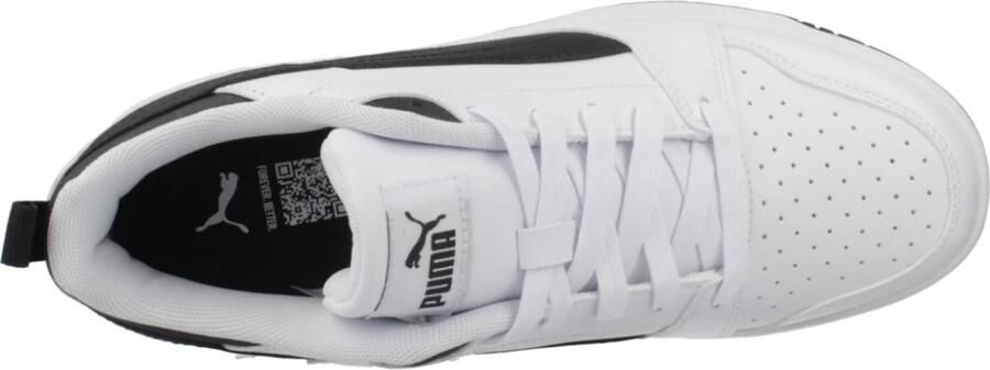 Puma Rebound V6 Lo sneakers wit zwart Jongens Meisjes Imitatieleer Meerkleurig 35.5 - Foto 10