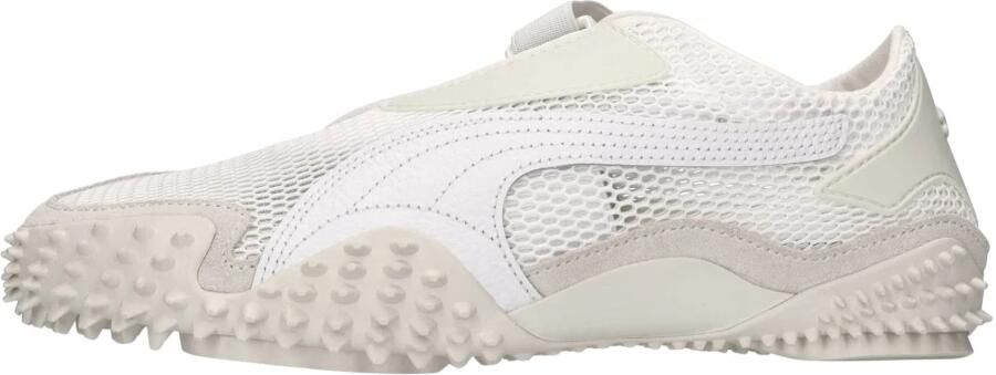 Puma Witte Mesh Sneakers met Grijze Details