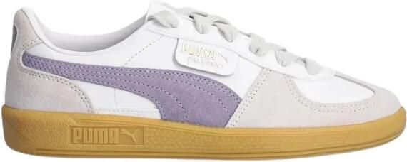 Puma Witte Leren Sneakers met Bleek Pruim Multicolor