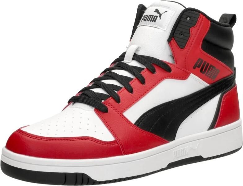 PUMA Schuhe Mid Rebound v6 392326 White- Black-For All Time Red