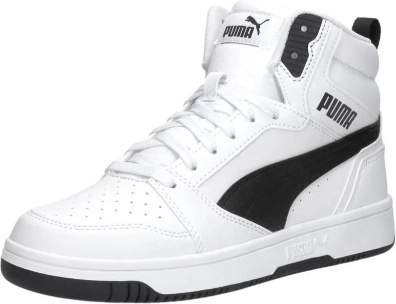 Puma Rebound v6 Mid V6 Mid sneakers lichtgrijs donkerblauw rood Imitatieleer 38 - Foto 5