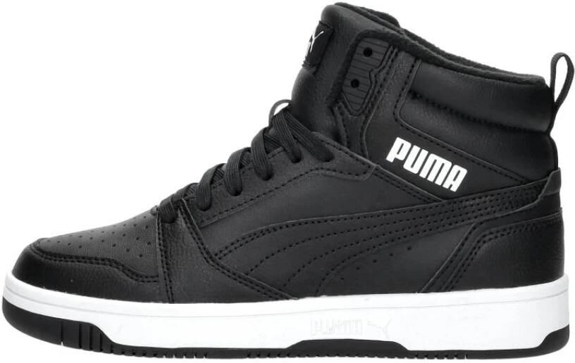 Puma Rebound V6 Mid sneaker zwart wit Jongens Meisjes Imitatieleer 36 Sneakers - Foto 4