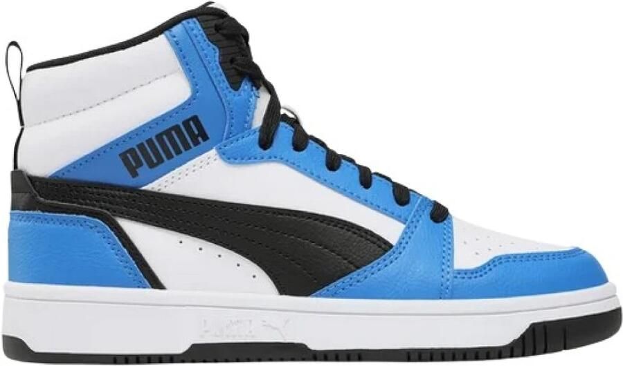 Puma Rebound v6 Mid V6 Mid sneakers wit zwart kobaltblauw Imitatieleer 35.5 - Foto 5