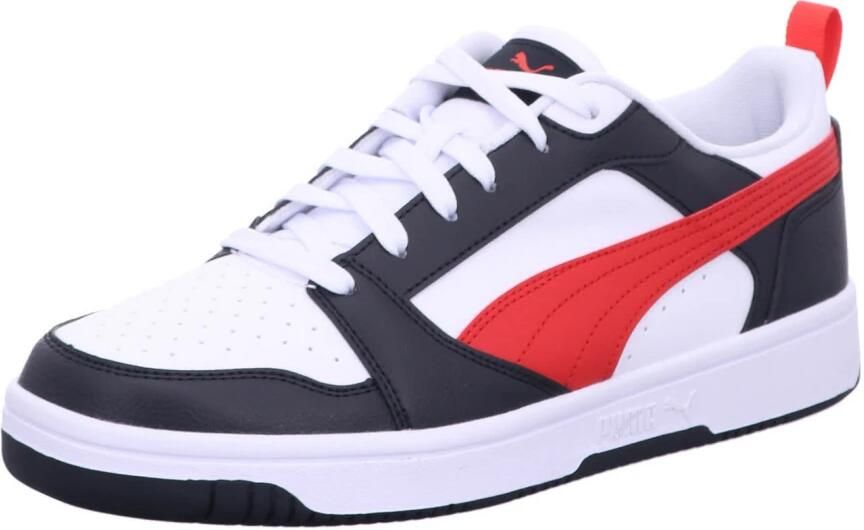 PUMA Rebound V6 Lo Jr Unisex Sneakers White-For All Time Red- Black - Foto 8