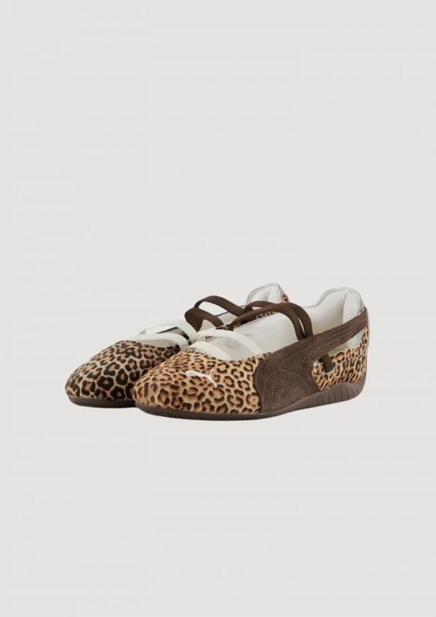 PUMA Ballerina met riempjes 'Speedcat Wild' chocoladebruin lichtbruin - Foto 4