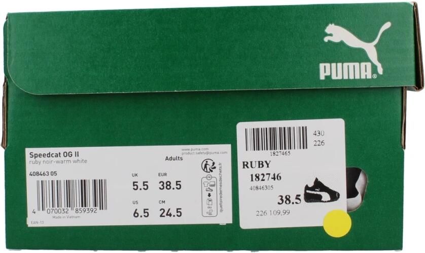 Puma Speedcat OG II ruby noir warm white Suede Heren - Foto 8