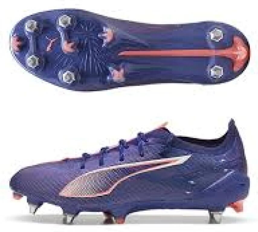 PUMA Ultra 5 Ultimate IJzeren-Nop Voetbalschoenen (SG) Paars Lichtroze Wit