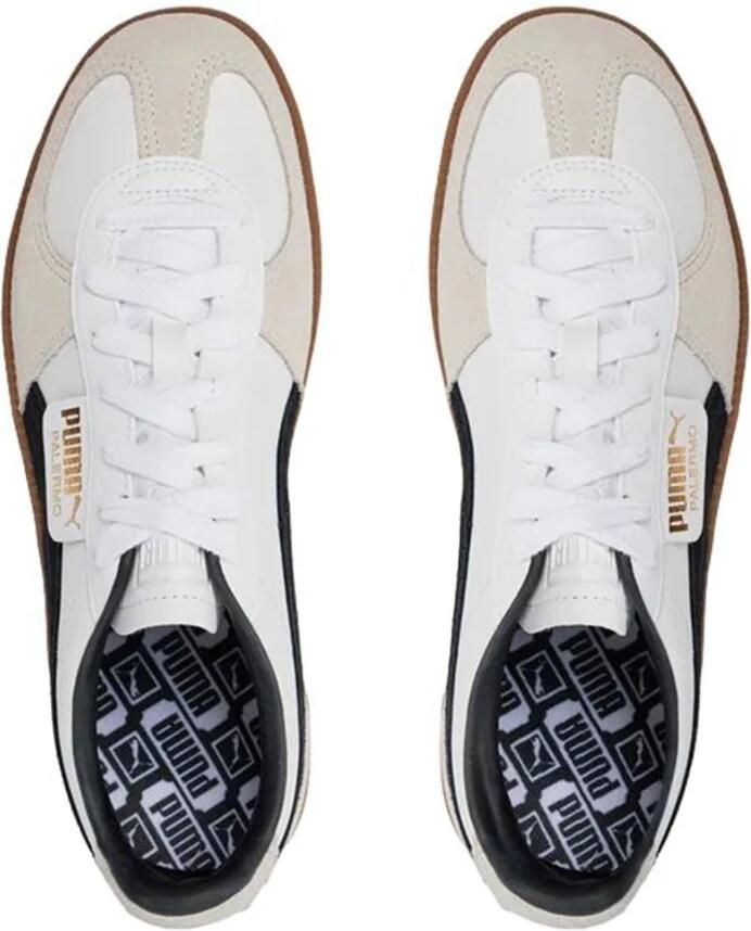 Puma Palermo Lth White Vapor Gray Gum Wit Leer Lage sneakers Unisex - Foto 5