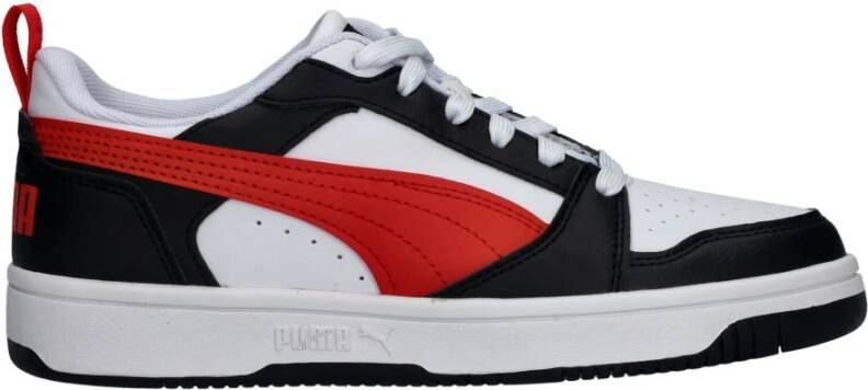 Puma Rode Gewatteerde Sneaker met Verwijderbaar Voetbed Wit Heren