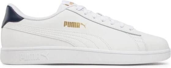 Puma Smash Lage Leren Sneakers Wit Heren