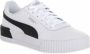 PUMA Carina L Dames Sneakers White Black Silver - Thumbnail 3