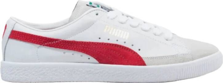 Puma Lage Profiel Basketbalsneakers Wit Leer White Heren