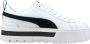 Puma Mayze Lth Womens White Black Schoenmaat 37+ Sneakers 381983 01 - Thumbnail 4