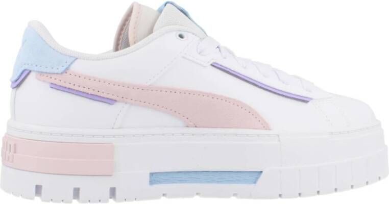 Puma Gecrashte Sneakers voor Vrouwen White Dames