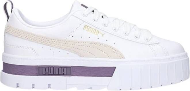 PUMA SELECT Mayze Leather Sneakers Dames Puma White Pristine - Foto 7