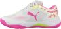 PUMA Solarcourt RCT Unisex Sportschoenen Wit Roze Geel - Thumbnail 3