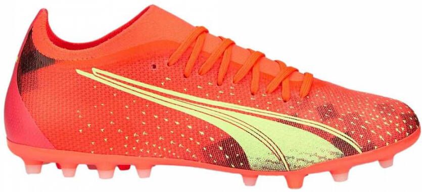 PUMA Ultra Match MG Voetbalschoenen Fiery Coral Fizzy Light Black